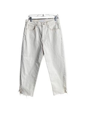 Mango MNG Cream High Rise cropped Jean 8